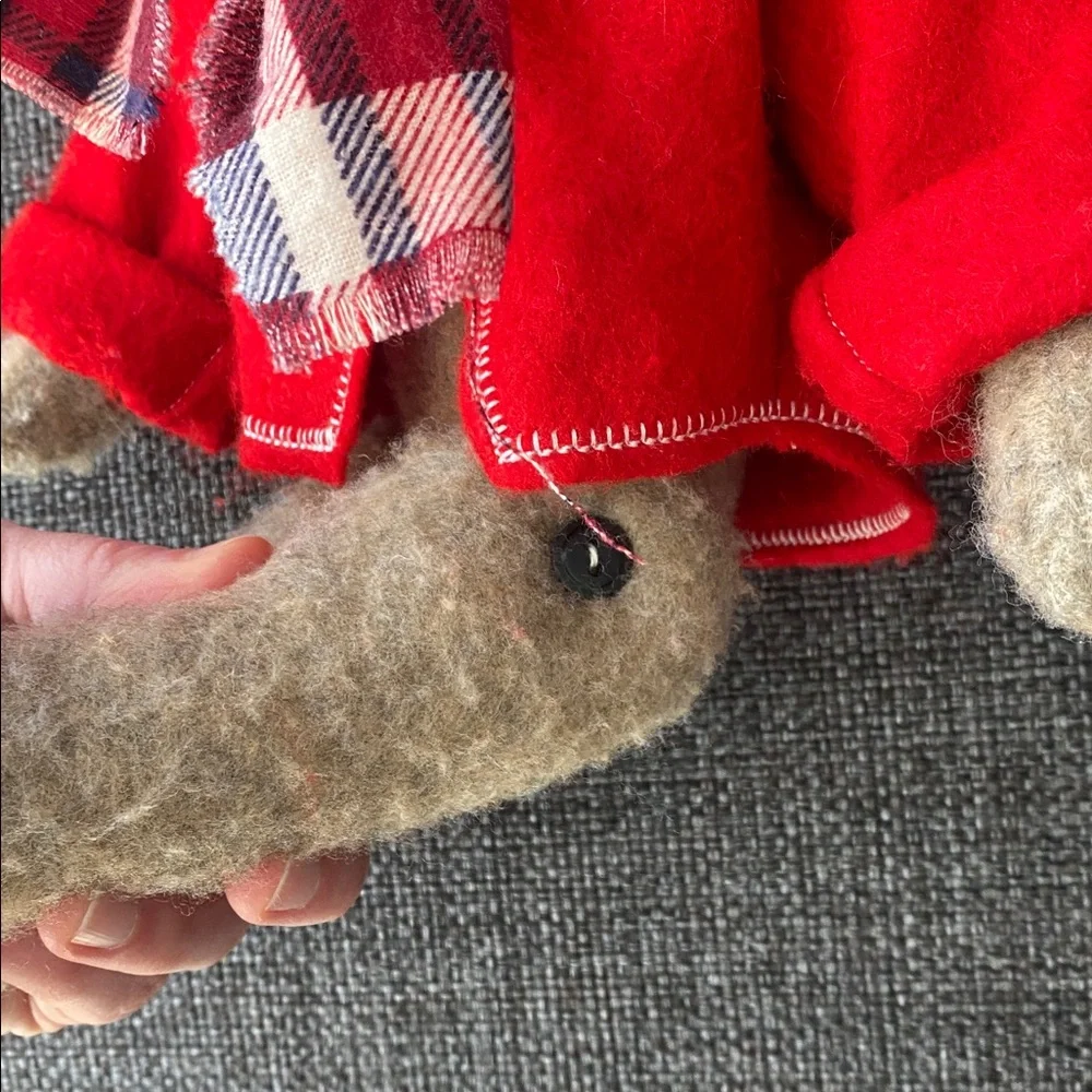 🧸 Beautiful Handmade Jointed Teddy Bear, Removable Coat & Scarf, Baby Gift